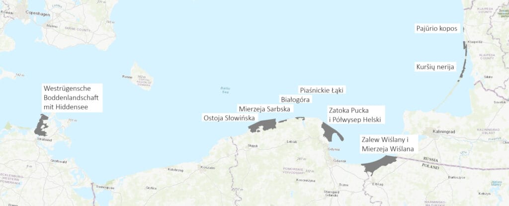 Mapa obszaru Natura 2000